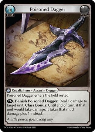 Poisoned Dagger — Dawn of Ashes Alter Edition