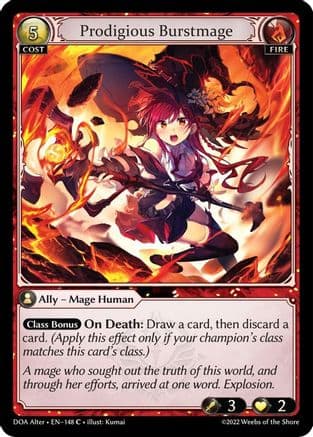 Prodigious Burstmage — Dawn of Ashes Alter Edition
