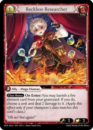 Reckless Researcher — Dawn of Ashes Alter Edition