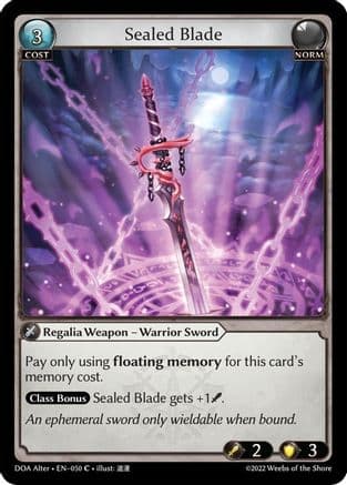 Sealed Blade — Dawn of Ashes Alter Edition