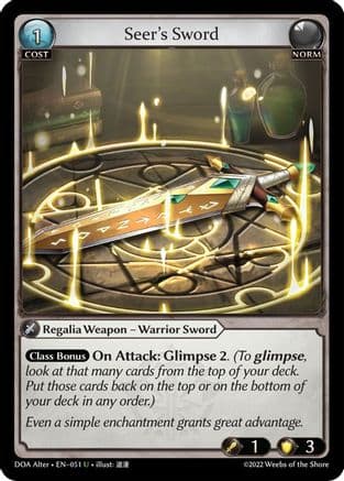 Seer's Sword — Dawn of Ashes Alter Edition