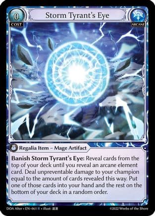 Storm Tyrant's Eye — Dawn of Ashes Alter Edition