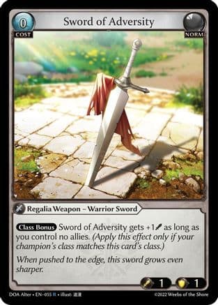 Sword of Adversity — Dawn of Ashes Alter Edition