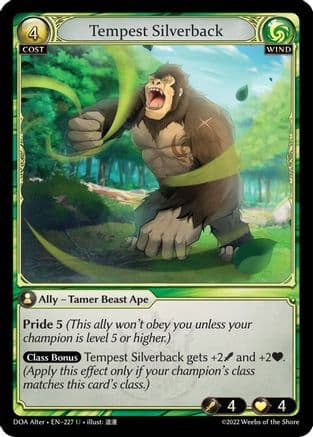 Tempest Silverback — Dawn of Ashes Alter Edition