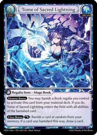 Tome of Sacred Lightning — Dawn of Ashes Alter Edition Grand Archive TCG card by Kami