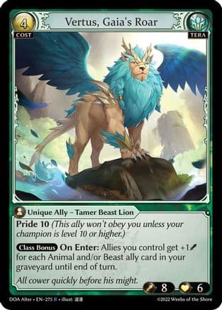 Vertus, Gaia's Roar — Dawn of Ashes Alter Edition