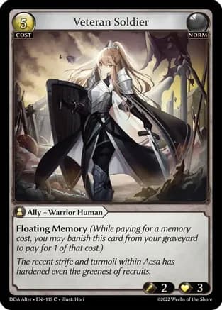 Veteran Soldier — Dawn of Ashes Alter Edition