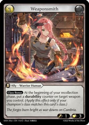 Weaponsmith — Dawn of Ashes Alter Edition