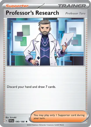 Professor's Research [Professor Turo] - 190/198 (Non-Holo) — Deck Exclusives Pokémon TCG card by kirisAki