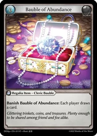 Bauble of Abundance — Dawn of Ashes Prelude