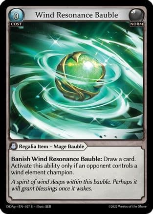Wind Resonance Bauble — Dawn of Ashes Prelude