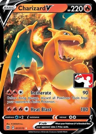 Charizard V - 017/172 — Prize Pack Series Cards Pokémon TCG card by PLANETA Illustration