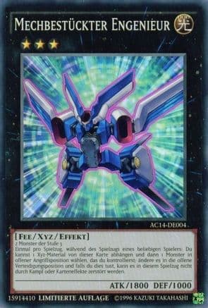 Mechquipped Angineer (German) - "Mechbestückter Engenieur" — Advent Calendar 2014 (Adventskalender ZEXAL-Edition) Yu-Gi-Oh! card by KAZUKI TAKAHASHI