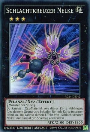 Battlecruiser Dianthus (German) - Schlachtkreuzer Nelke" — Advent Calendar 2014 (Adventskalender ZEXAL-Edition) Yu-Gi-Oh! card by KAZUKI TAKAHASHI