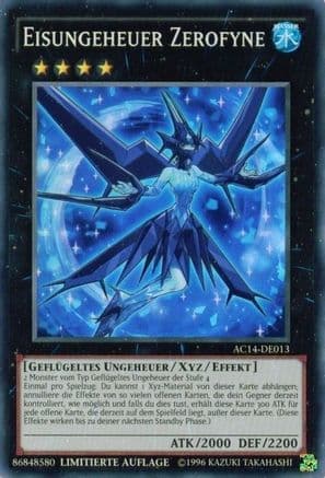 Ice Beast Zerofyne (German) - "Eisungeheuer Zerofyne" — Advent Calendar 2014 (Adventskalender ZEXAL-Edition) Yu-Gi-Oh! card by KAZUKI TAKAHASHI