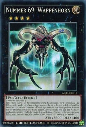 Number 69: Heraldry Crest (German) - "Nummer 69: Wappenhorn" — Advent Calendar 2014 (Adventskalender ZEXAL-Edition) Yu-Gi-Oh! card by KAZUKI TAKAHASHI