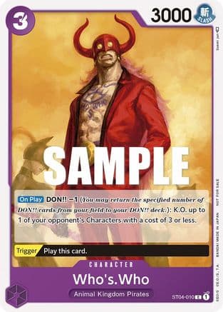 Who's.Who (Tournament Pack Vol. 3) [Participant] — One Piece Promotion Cards