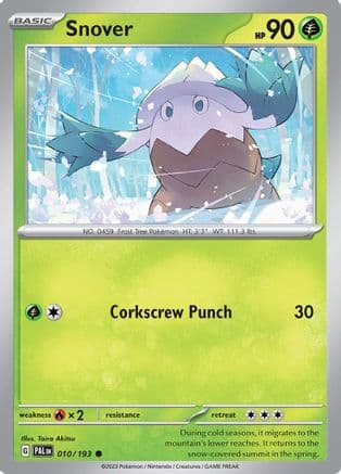 Snover — SV02: Paldea Evolved Pokémon TCG card by Taira Akitsu