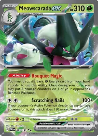 Meowscarada ex - 015/193 — SV02: Paldea Evolved Pokémon TCG card by 5ban Graphics