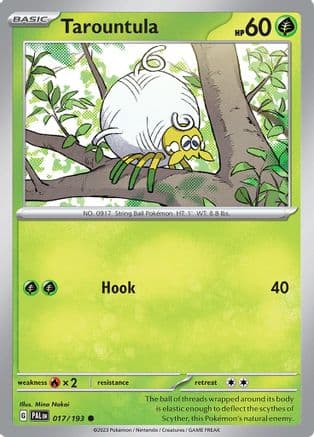 Tarountula - 017/193 — SV02: Paldea Evolved Pokémon TCG card by Mina Nakai