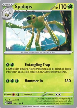 Spidops — SV02: Paldea Evolved Pokémon TCG card by Oswaldo KATO