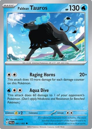 Paldean Tauros - 041/193 — SV02: Paldea Evolved Pokémon TCG card by Oswaldo KATO