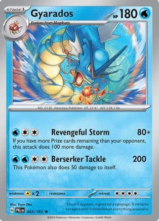 Gyarados — SV02: Paldea Evolved Pokémon TCG card by Yuya Oka