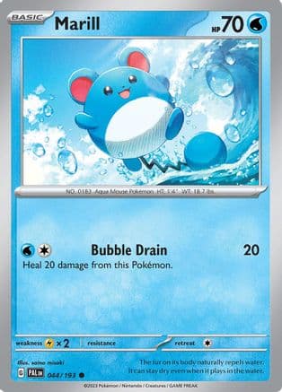 Marill - 044/193 — SV02: Paldea Evolved Pokémon TCG card by saino misaki