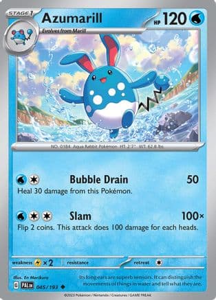 Azumarill — SV02: Paldea Evolved Pokémon TCG card by En Morikura