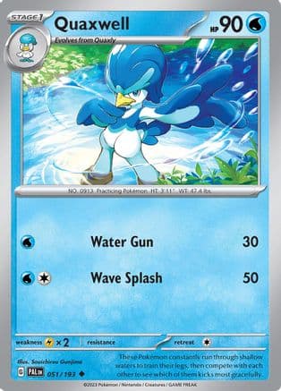Quaxwell - 051/193 — SV02: Paldea Evolved Pokémon TCG card by Hasuno