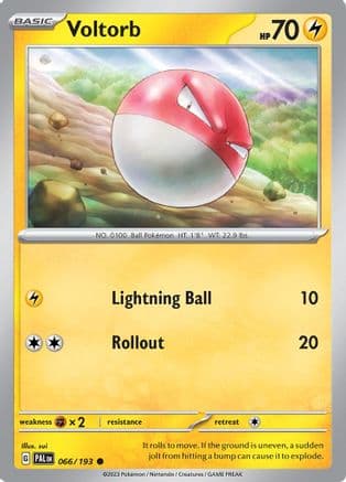 Voltorb — SV02: Paldea Evolved Pokémon TCG card by sui