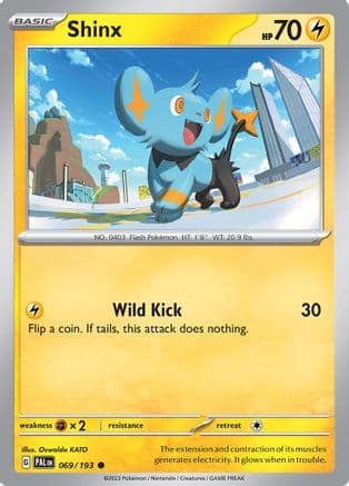 Shinx - 069/193 — SV02: Paldea Evolved Pokémon TCG card by Oswaldo KATO