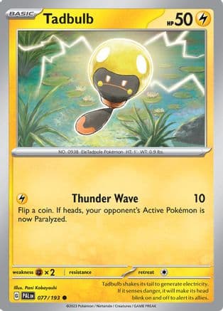 Tadbulb - 077/193 — SV02: Paldea Evolved Pokémon TCG card by Pani Kobayashi
