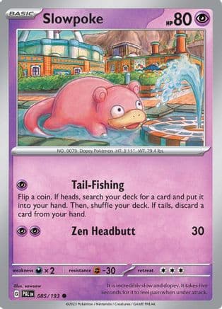 Slowpoke — SV02: Paldea Evolved Pokémon TCG card by sowsow