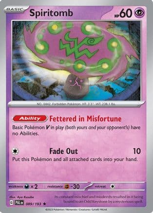 Spiritomb — SV02: Paldea Evolved Pokémon TCG card by HYOGONOSUKE