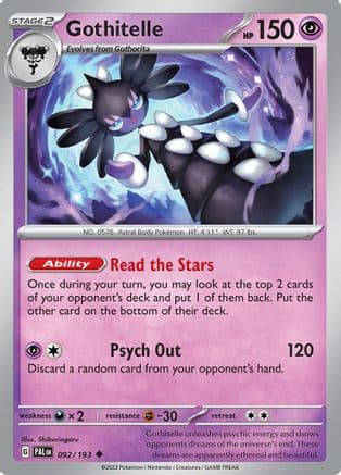 Gothitelle — SV02: Paldea Evolved Pokémon TCG card by Shiburingaru