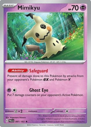 Mimikyu — SV02: Paldea Evolved Pokémon TCG card by Kagemaru Himeno