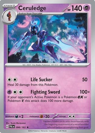 Ceruledge — SV02: Paldea Evolved Pokémon TCG card by Ryota Murayama
