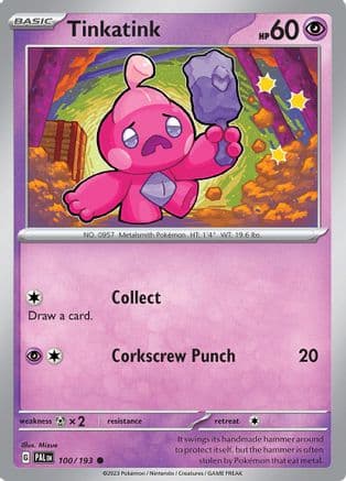 Tinkatink - 100/193 — SV02: Paldea Evolved Pokémon TCG card by Mizue