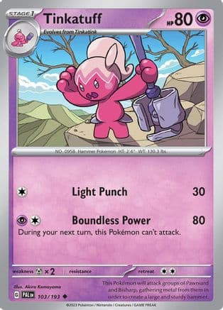 Tinkatuff - 103/193 — SV02: Paldea Evolved Pokémon TCG card by Akira Komayama