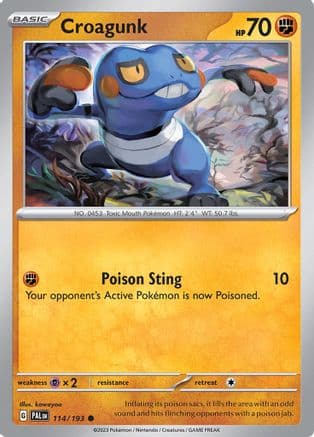 Croagunk — SV02: Paldea Evolved Pokémon TCG card by kawayoo