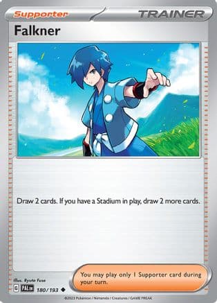 Falkner - 180/193 — SV02: Paldea Evolved Pokémon TCG card by Ryuta Fuse