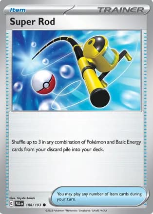 Super Rod - 188/193 — SV02: Paldea Evolved Pokémon TCG card by Toyste Beach