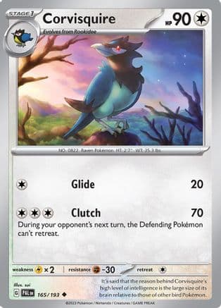 Corvisquire — SV02: Paldea Evolved Pokémon TCG card by sui