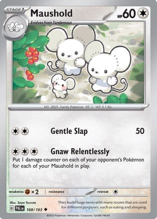 Maushold — SV02: Paldea Evolved Pokémon TCG card by Saya Tsuruta