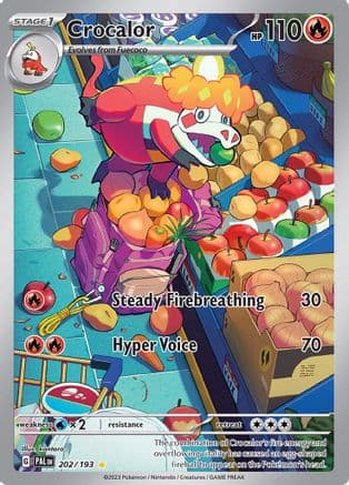 Crocalor - 202/193 — SV02: Paldea Evolved Pokémon TCG card by kantaro