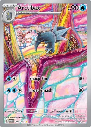 Arctibax - 209/193 — SV02: Paldea Evolved Pokémon TCG card by Tomokazu Komiya