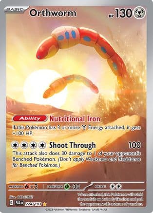 Orthworm - 224/193 — SV02: Paldea Evolved Pokémon TCG card by OKACHEKE