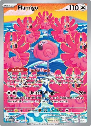 Flamigo - 227/193 — SV02: Paldea Evolved Pokémon TCG card by Shibuzoh.
