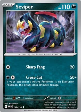Seviper — SV02: Paldea Evolved Pokémon TCG card by Nisota Niso